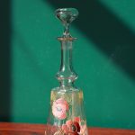 Carafe à liqueur - Fleurs de pavots