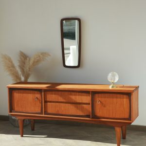 Enfilade Scandinave - Poignées anneaux métalliques - Années 60