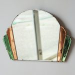 Miroir Bicolore Biseauté Art Déco