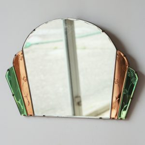 Miroir Bicolore Biseauté Art Déco