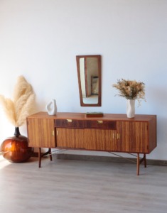 Buffet Vintage Herbert E Gibbs | Enfilade Mid-Century Restaurée