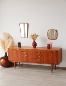 Enfilade vintage Beautility teck scandinave