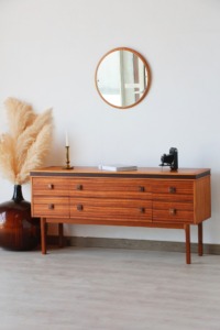 Enfilade scandinave 140 cm en teck années 60