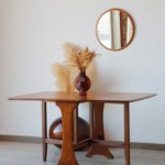 Table scandinave pliante en teck de la marque G-Plan des années 60