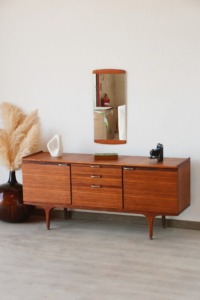 Enfilade teck vintage Meredew vue d'ensemble face