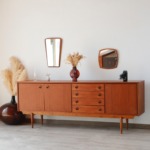 enfilade scandinave teck vintage 220 cm