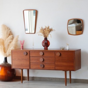 Petite enfilade scandinave sapelli vintage des années 60 design anglais