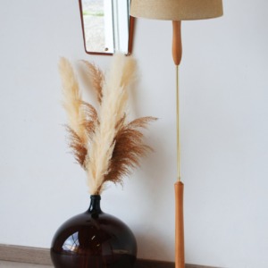 Lampadaire vintage années 60 en hêtre massif