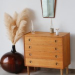 commode scandinave chene 4 tiroirs mobilier danois vintage