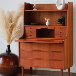 Secrétaire scandinave en teck vintage danois années 1960