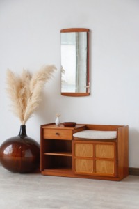 Banc de téléphone vintage Parker Knoll | Teck restauré