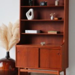 Bibliothèque Scandinave Vintage en Teck – Années 60